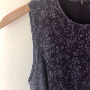 Ann Taylor Dark Plum Floral Patterned Wrap Dress